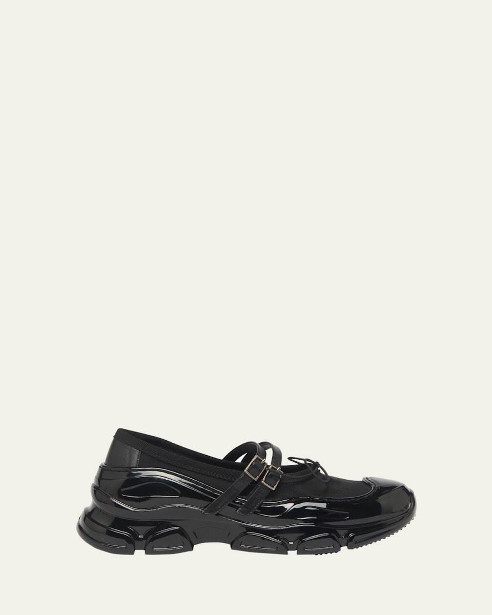 Mesh Buckle Tracker Ballerina Sneakers